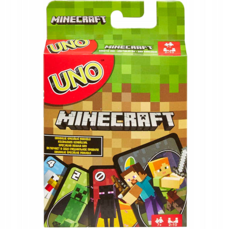 Zabawka GRA KARCIANA UNO MINECRAFT MATTEL GAMES GRA LOGICZ - kolekcjonerska premium zabawki Aseo dla dzieci
