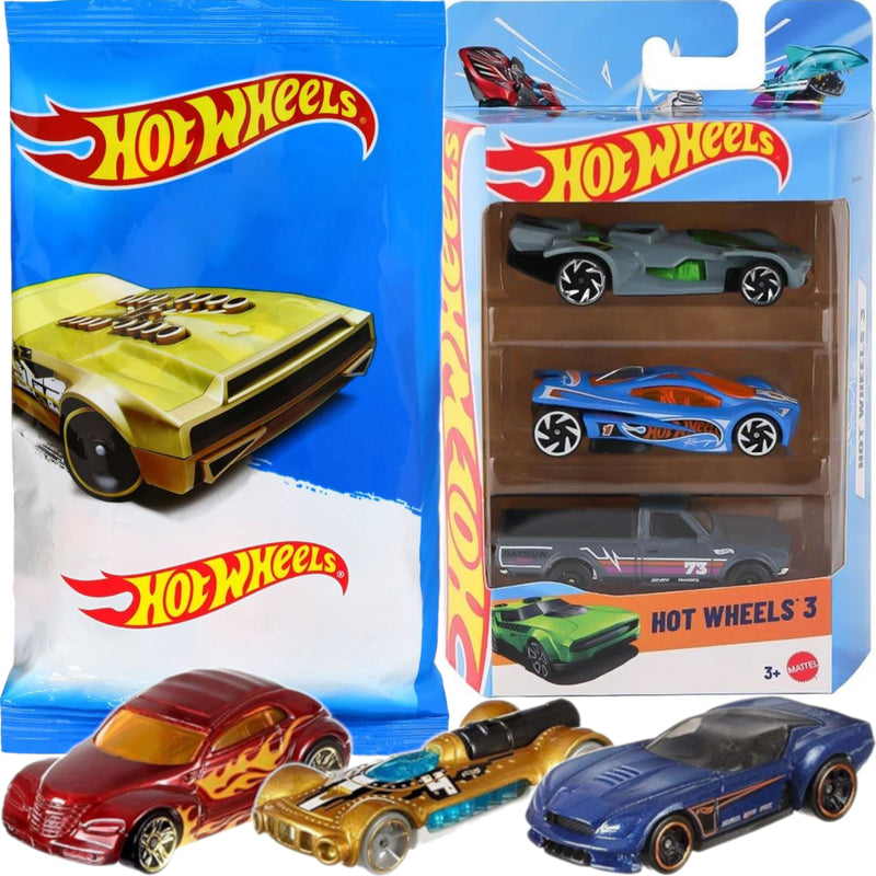 Zabawka HOT WHEELS 3-PAK ZESTAW SAMOCHODÓW AUTEK NIESPODZI - kolekcjonerska Mattel premium dla dzieci