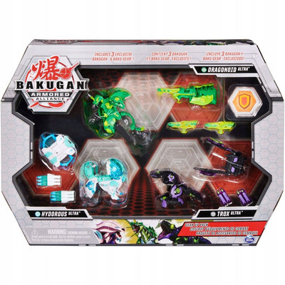 Zabawka BAKUGAN ZESTAW GEAR UP DRAGONOID HYDOROUS TROX - kolekcjonerska premium zabawki Aseo dla dzieci