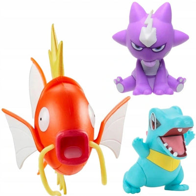 FIGURKI POKEMON 3-PAK MAGIKARP TOXEL TOT - widok 2 opakowania szczegoly zabawka kolekcja