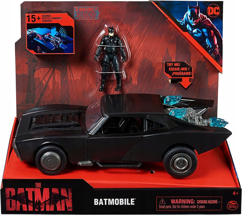 Zabawka BATMAN DC THE MOVIE POJAZD BATMOBIL + - kolekcjonerska premium zabawki Aseo dla dzieci