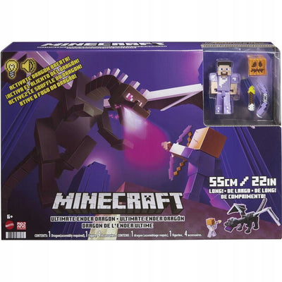 Zabawka MINECRAFT ZESTAW ULTIMATE ENDER DRAGON  STEVE SMOK - kolekcjonerska premium zabawki Aseo dla dzieci
