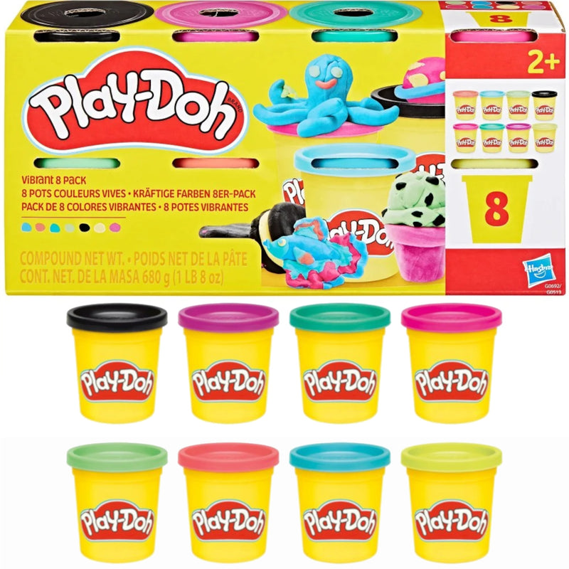 Zabawka PLAY-DOH CIASTOLINA KOLOROWA ZESTAW TUB 8-PAK VIBR - kolekcjonerska Hasbro premium dla dzieci fanow