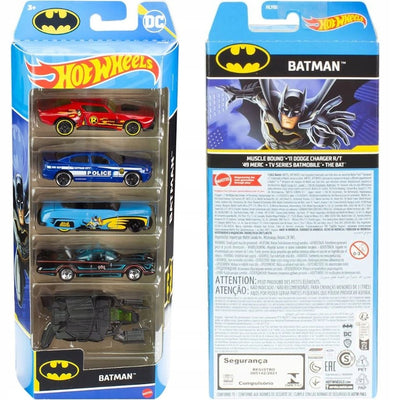 Zabawka HOT WHEELS ZESTAW AUTEK BATMAN 5-PAK MATTEL HLY68 - kolekcjonerska premium zabawki Aseo dla dzieci