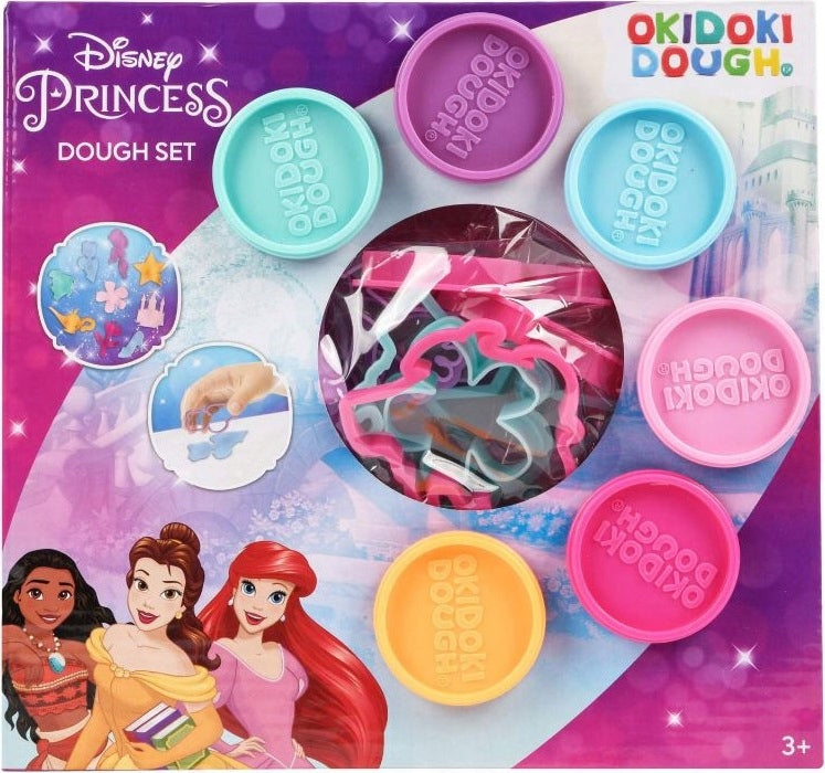 Zabawka CIASTOLINA OKIDOKI ZESTAW DISNEY PRINCESS 4KIDZ - kolekcjonerska premium zabawki Aseo dla dzieci