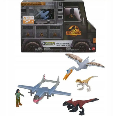 JURASSIC WORLD DOMINION PARK JURAJSKI MINIS FLIGHT OR FIGHT 5-PAK