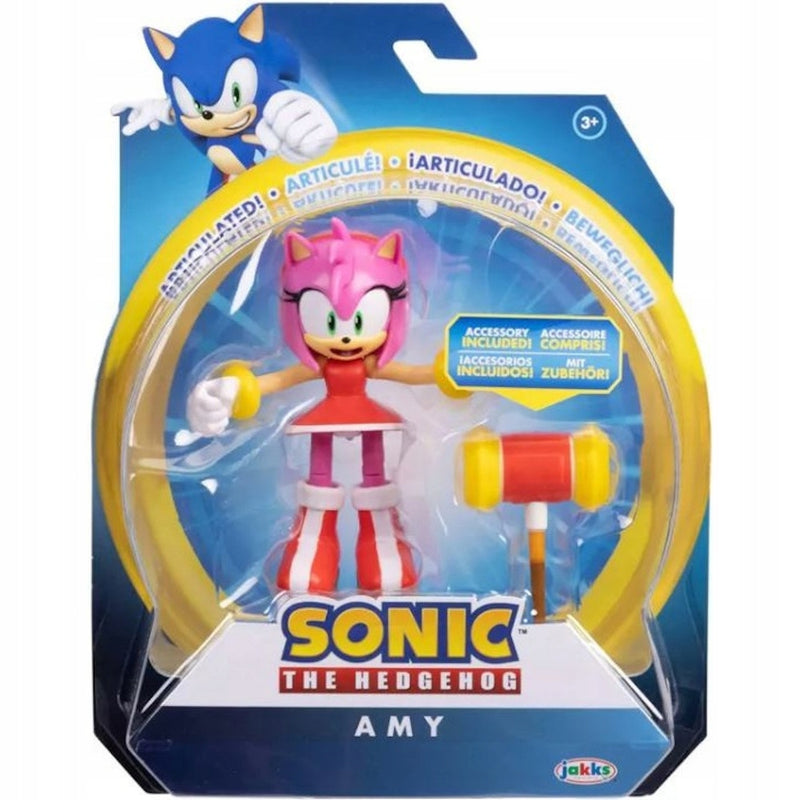 Zabawka SONIC THE HEDGEHOG ORYGINALNA RUCHOMA  AMY + PIKO  - kolekcjonerska JAKKS Pacific premium dla dzieci