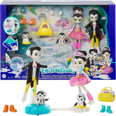 Zabawka ENCHANTIMALS ZESTAW ZIMOWY TANIEC NA LODZIE MATTEL - kolekcjonerska premium zabawki Aseo dla dzieci