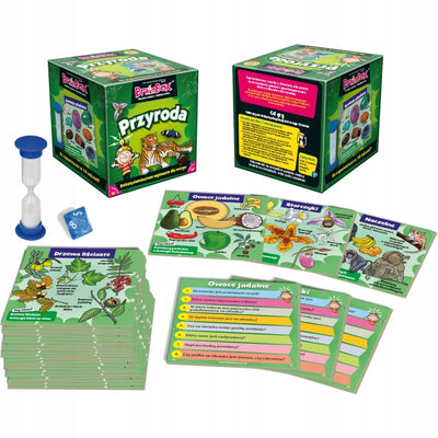 BRAINBOX PRZYRODA GRA KARCIANA EDUKACYJN - widok 2 opakowania szczegoly zabawka kolekcja