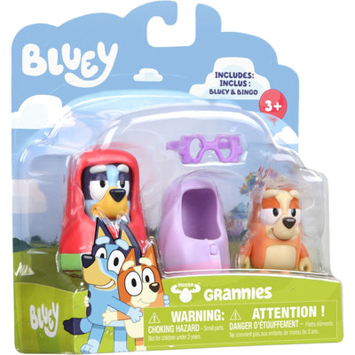 Zabawka BLUEY BINGO GRANNIES BABCIE PIESKI ZESTAW FIGUREK  - kolekcjonerska premium zabawki Aseo dla dzieci
