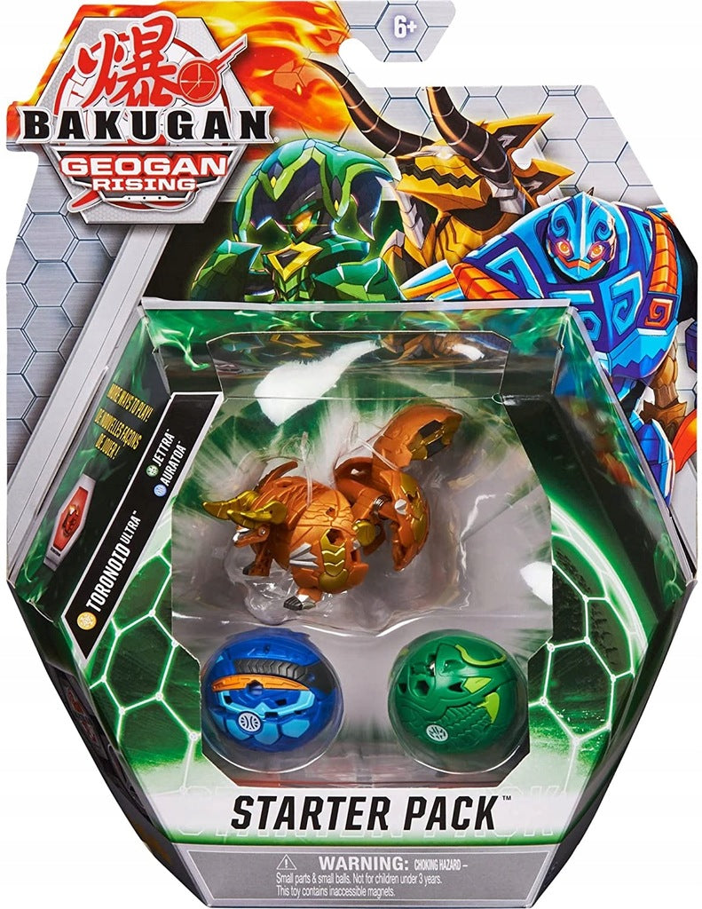 Zabawka BAKUGAN STARTER PACK TORONOID JETTRA AURATOA - kolekcjonerska premium zabawki Aseo dla dzieci