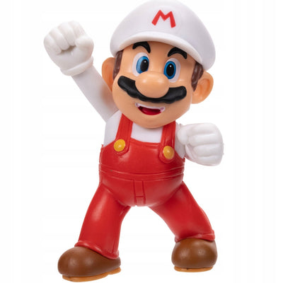 SUPER MARIO JAKKS RUCHOMA  FIRE MARIO 7c - widok 2 opakowania szczegoly zabawka kolekcja