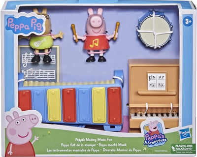 Zabawka ŚWINKA PEPPA ZESTAW SALA MUZYCZNA ZABAWA 2 FIGURKI - kolekcjonerska premium zabawki Aseo dla dzieci
