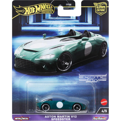 Zabawka HOT WHEELS PREMIUM EXOTIC ENVY AUTO SAMOCHÓD ASTON - kolekcjonerska Mattel premium dla dzieci