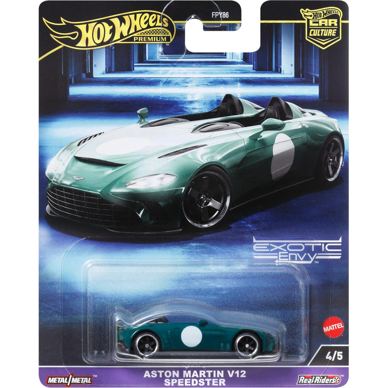 Zabawka HOT WHEELS PREMIUM EXOTIC ENVY AUTO SAMOCHÓD ASTON - kolekcjonerska Mattel premium dla dzieci