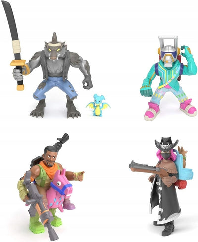 FORTNITE FIGURKI 4-PAK DIRE CALAMITY YON - widok 2 opakowania szczegoly zabawka kolekcja
