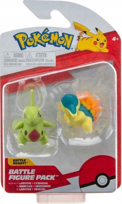 Zabawka FIGURKI POKEMON ZESTAW 2-PAK LARVITAR + CYNDAQUIL - kolekcjonerska premium zabawki Aseo dla dzieci