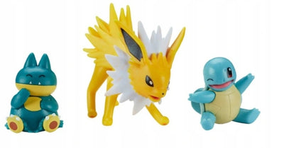FIGURKI POKEMON 3-PAK JOLTEON SQUIRTLE M - widok 2 opakowania szczegoly zabawka kolekcja