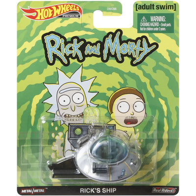 Zabawka HOT WHEELS PREMIUM RICK AND MORTY STATEK KOSMICZNY - kolekcjonerska Mattel premium dla dzieci