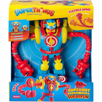 Zabawka SUPER ZINGS THINGS SUPERBOT POWER ARMS SUGARFUN - kolekcjonerska premium zabawki Aseo dla dzieci