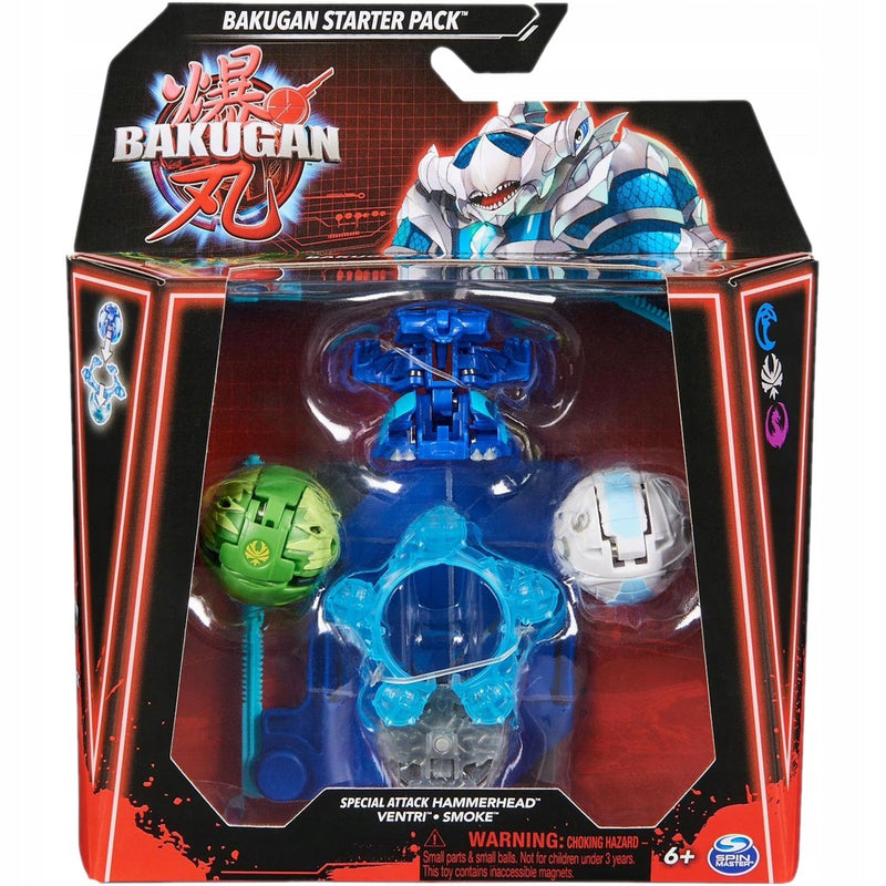 Zabawka BAKUGAN 3.0 STARTER PACK 3-PAK SPECIAL ATTACK HAMM - kolekcjonerska premium zabawki Aseo dla dzieci