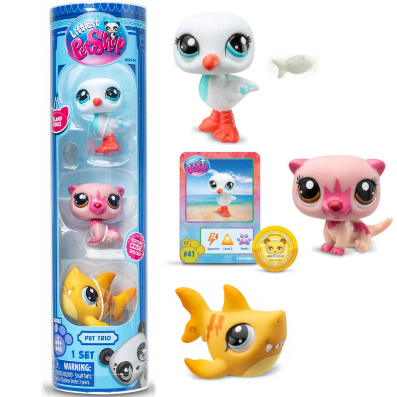 Zabawka LITTLEST PET SHOP LPS SERIA 1 PET TRIO ZESTAW 3-PA - kolekcjonerska TM Toys premium dla dzieci