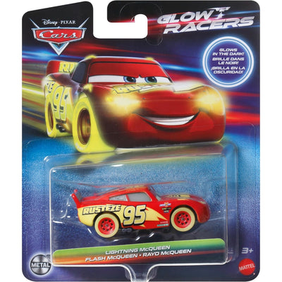 Zabawka CARS GLOW RACERS AUTA POJAZD ŚWIECĄCY W CIEMNOŚCI  - kolekcjonerska Mattel premium dla dzieci