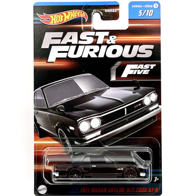 Zabawka HOT WHEELS FAST AND FURIOUS SERIA 3 1971 NISSAN SK - kolekcjonerska Mattel premium dla dzieci