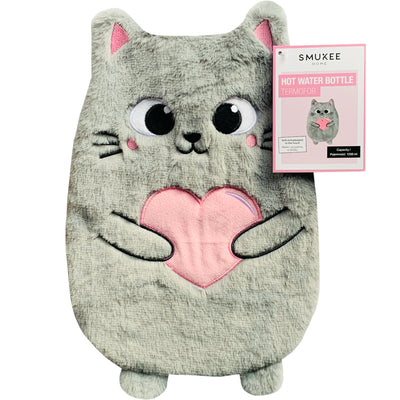 Zabawka TERMOFOR PLUSZOWY DLA DZIECI SMUKEE SZARY KOT KOTE - kolekcjonerska Smukee premium dla dzieci