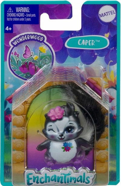 Zabawka ENCHANTIMALS WONDERWOOD ZWIERZĄTKO SKUNKS CAPER - kolekcjonerska premium zabawki Aseo dla dzieci