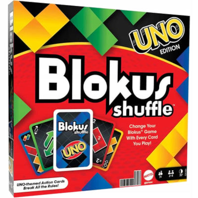 Zabawka BLOKUS SHUFFLE Z KARTAMI UNO GRA PLANSZOWA KARCIAN - kolekcjonerska premium zabawki Aseo dla dzieci
