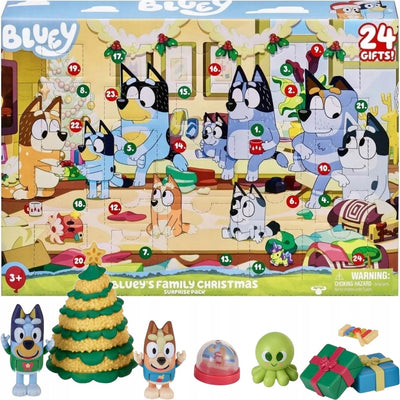 Zabawka BLUEY KALENDARZ ADWENTOWY MOOSE TOYS BINGO BLUEY'S - kolekcjonerska premium zabawki Aseo dla dzieci