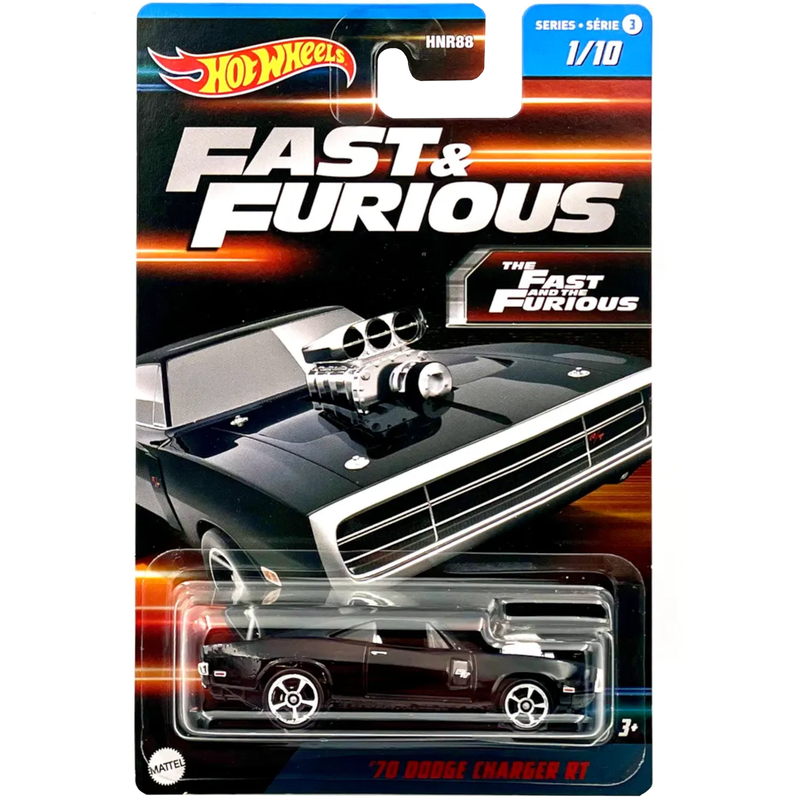 Zabawka HOT WHEELS FAST AND FURIOUS SERIA 3 SAMOCHÓD '70 D - kolekcjonerska Mattel premium dla dzieci