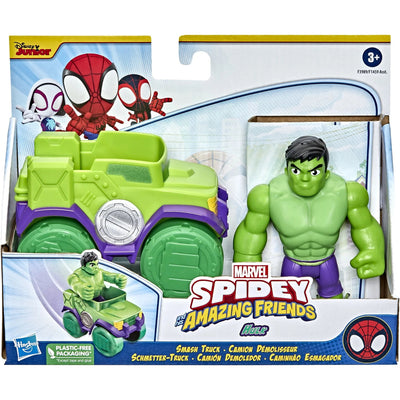 SPIDEY I SUPER KUMPLE MARVEL HASBRO POJAZD SMASH TRUCK + FIGURKA HULK 10cm