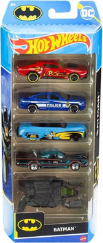 HOT WHEELS ZESTAW AUTEK BATMAN 5-PAK MAT - widok 2 opakowania szczegoly zabawka kolekcja