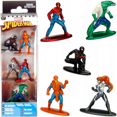 Zabawka MARVEL ZESTAW FIGUREK METALOWYCH 5-PAK SPIDER-MAN - kolekcjonerska premium zabawki Aseo dla dzieci