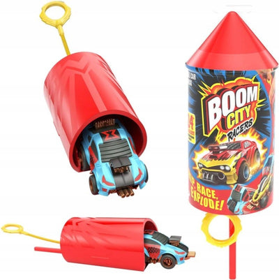 Zabawka BOOM CITY RACERS WYRZUTNIA Z SAMOCHODEM AUTKIEM - kolekcjonerska premium zabawki Aseo dla dzieci
