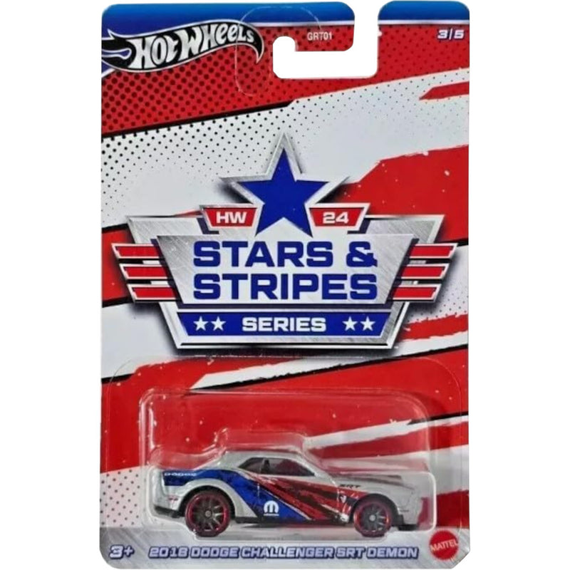 Zabawka HOT WHEELS STARS AND STRIPES SERIES - 2018 DODGE C - kolekcjonerska Mattel premium dla dzieci