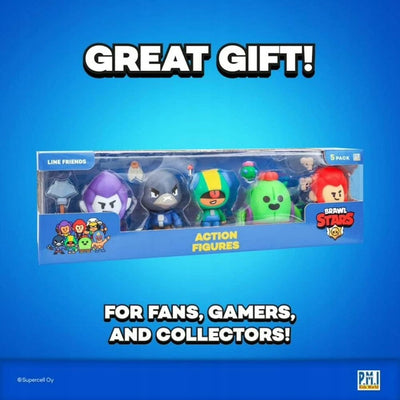 BRAWL STARS RUCHOME FIGURKI ZADYMIARZE 5 - widok 2 opakowania szczegoly zabawka kolekcja