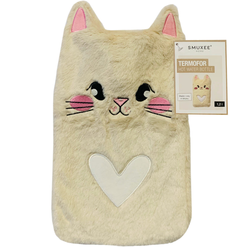 Zabawka TERMOFOR PLUSZOWY DLA DZIECI SMUKEE BEŻOWY KOT KOT - kolekcjonerska Smukee premium dla dzieci