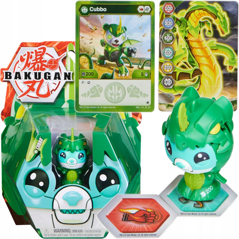 Zabawka BAKUGAN ZIELONY VENTUS DRAGONOID DRAGO CUBBO - kolekcjonerska premium zabawki Aseo dla dzieci