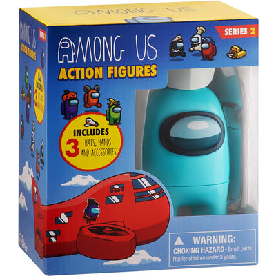 AMONG US DUŻA ORYGINALNA FIGURKA Z AKCESORIAMI PMI CREWMATE TURKUSOWY 12cm