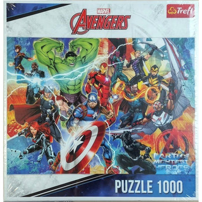 Zabawka PUZZLE MARVEL AVENGERS 1000 SZTUK ELEMENTÓW TREFL - kolekcjonerska premium zabawki Aseo dla dzieci