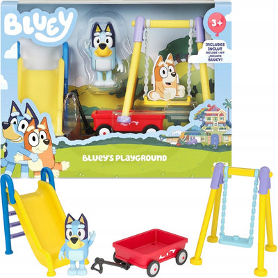 Zabawka BLUEY MOOSE TOYS ZESTAW BLUEY'S PLAYGROUND PLAC ZA - kolekcjonerska premium zabawki Aseo dla dzieci