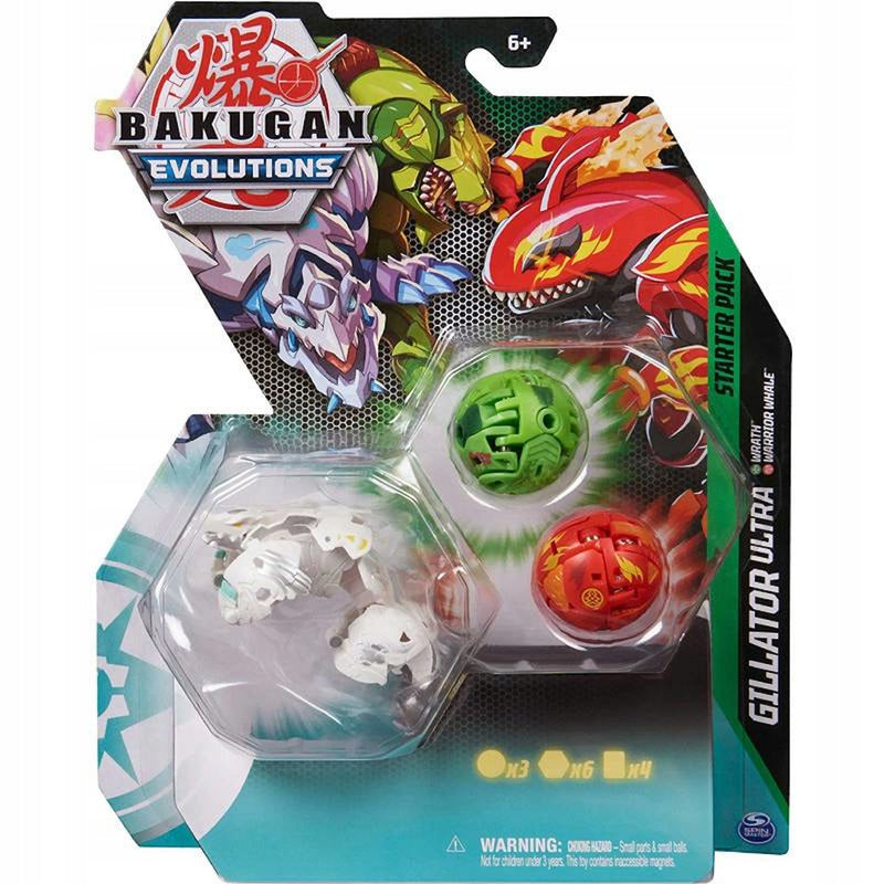 Zabawka BAKUGAN EVOLUTIONS ZESTAW STARTOWY 3-PAK ULTRA GIL - kolekcjonerska premium zabawki Aseo dla dzieci