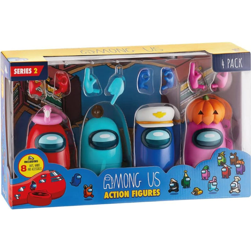 AMONG US 4-PAK SERIA 2 PMI FIGURKI Z AKC - widok 9 PMI opakowanie szczegoly collectible