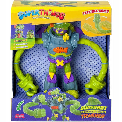 Zabawka SUPER ZINGS THINGS SUPERBOT POWER ARMS TRASHER - kolekcjonerska premium zabawki Aseo dla dzieci