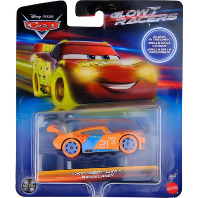 Zabawka CARS GLOW RACERS AUTA METAL POJAZD ŚWIECĄCY W CIEM - kolekcjonerska Mattel premium dla dzieci