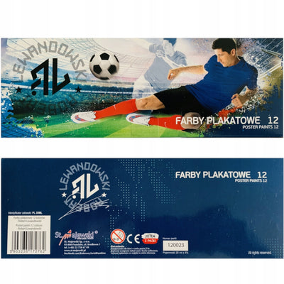Zabawka FARBY PLAKATOWE SZKOLNE ROBERT LEWANDOWSKI 12 szt - kolekcjonerska premium zabawki Aseo dla dzieci