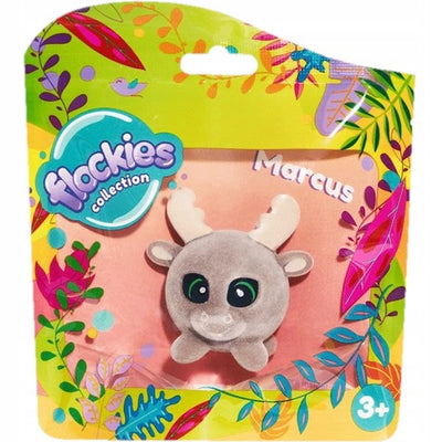 FLOCKIES  KOLEKCJONERSKA ŁOŚ MARCUS TM T - widok 2 opakowania szczegoly zabawka kolekcja